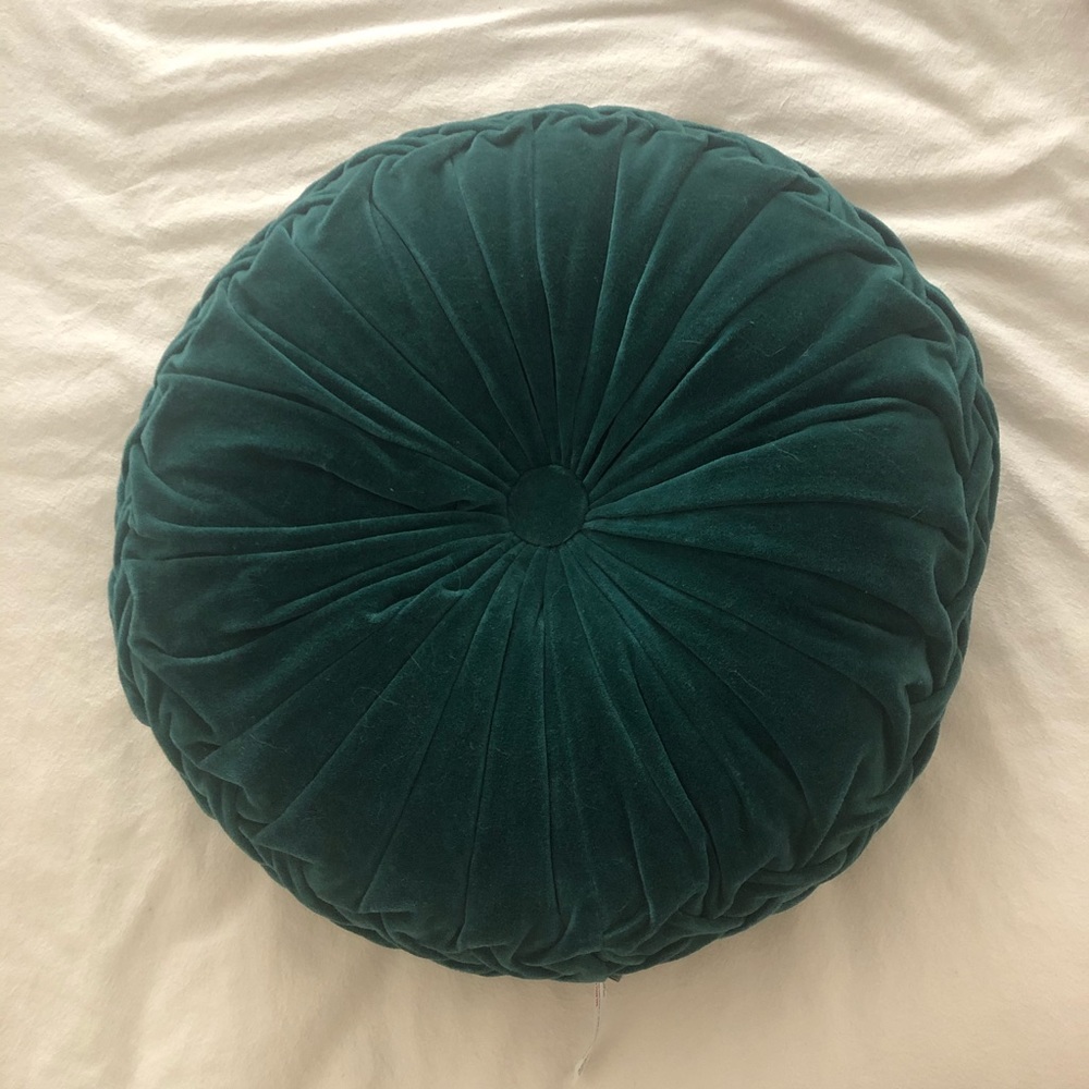 Urban Outfitters Teal Round Pillow